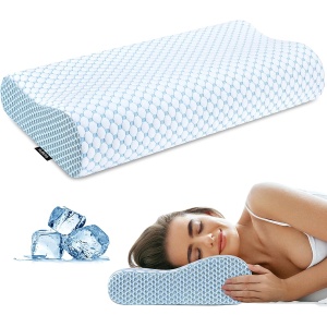 Ylekto Cervical Pillow for Sleeping, Ergonomic Memory Foam Pillow for Neck and Shoulder Pain Relief, Adjustable Orthopedic Contour Pillow for Back, Side, Stomach Sleepers (Standard)